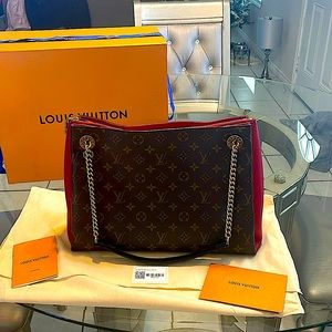 Authentic Louis Vuitton Surene MM Monogram Cerise